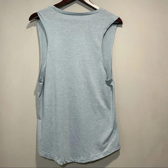 TRUE VINTAGE Blue Graphic Tee Sleeveless Crew Neck T-Shirt Top Size Large - Picture 6 of 9